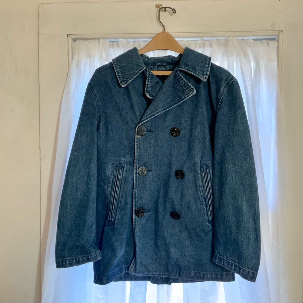 Vintage 80s Ralph Lauren denim pea coat
